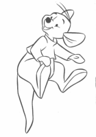 A coloring page of winnie the pooh - roo